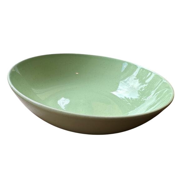 Vintage Speckled Pottery Serving Bowl 9" - Picture 2 of 8